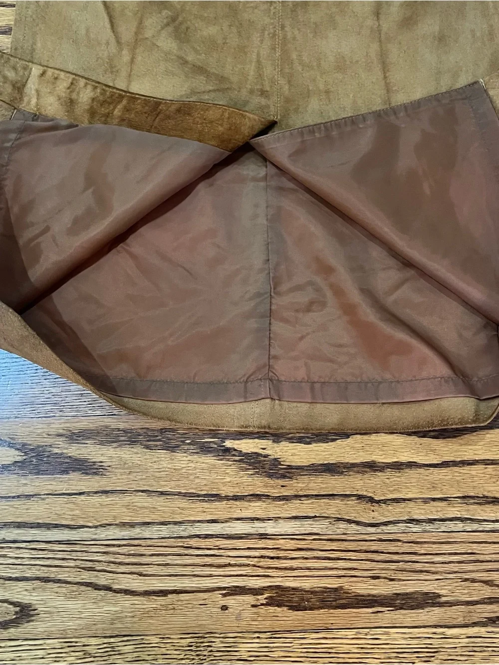 Eagle’s Eye Vintage 80s Suede Midi Skirt Sz 8 Tan Heritage Academia Western Fall